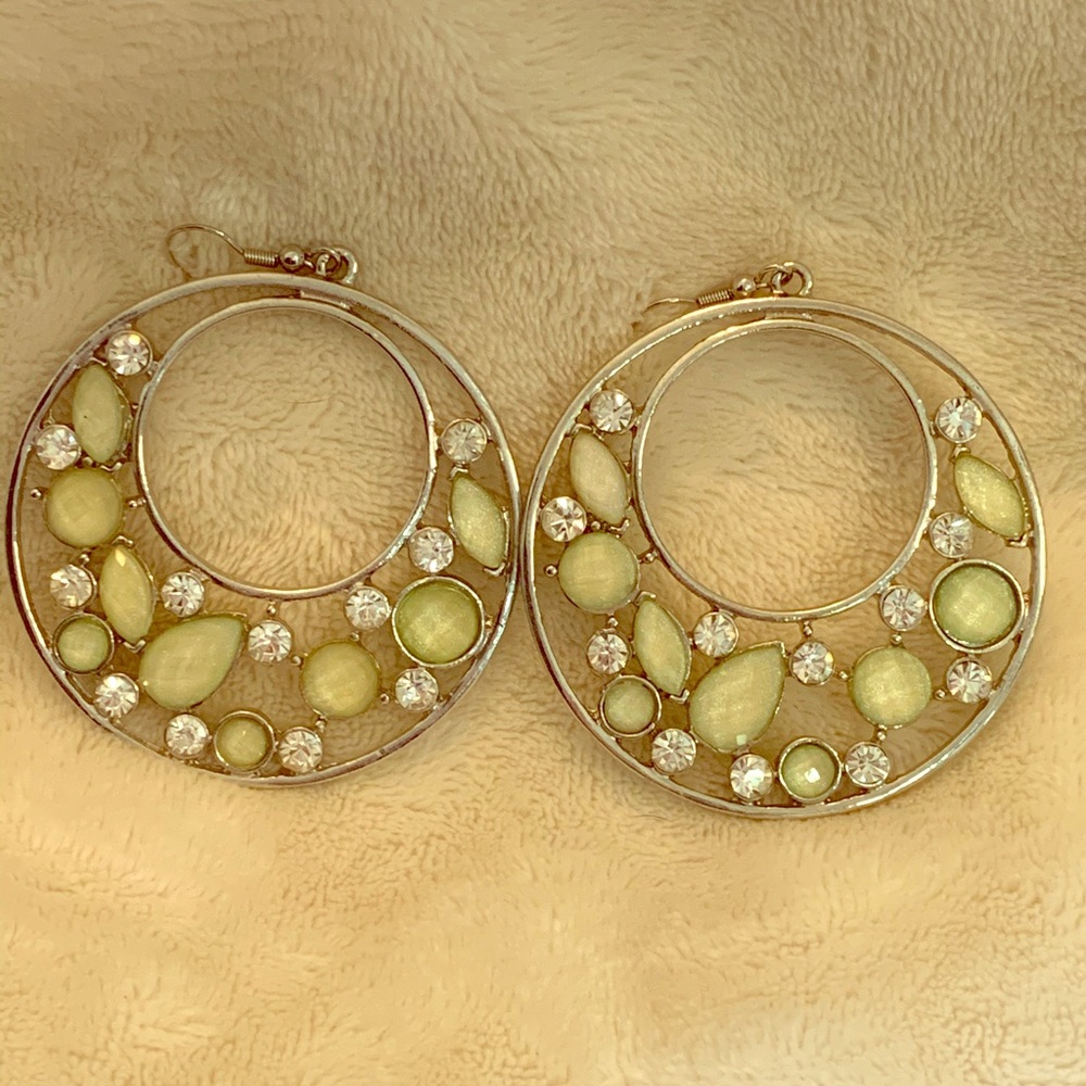 Drop hoop earrings
